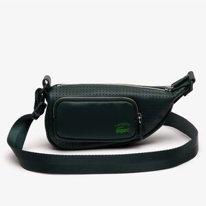 LACOSTE UNISEX PERFORATED SMALL SHOULDER BAG